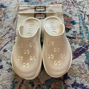 Gucci Platform Perforated G Sandals